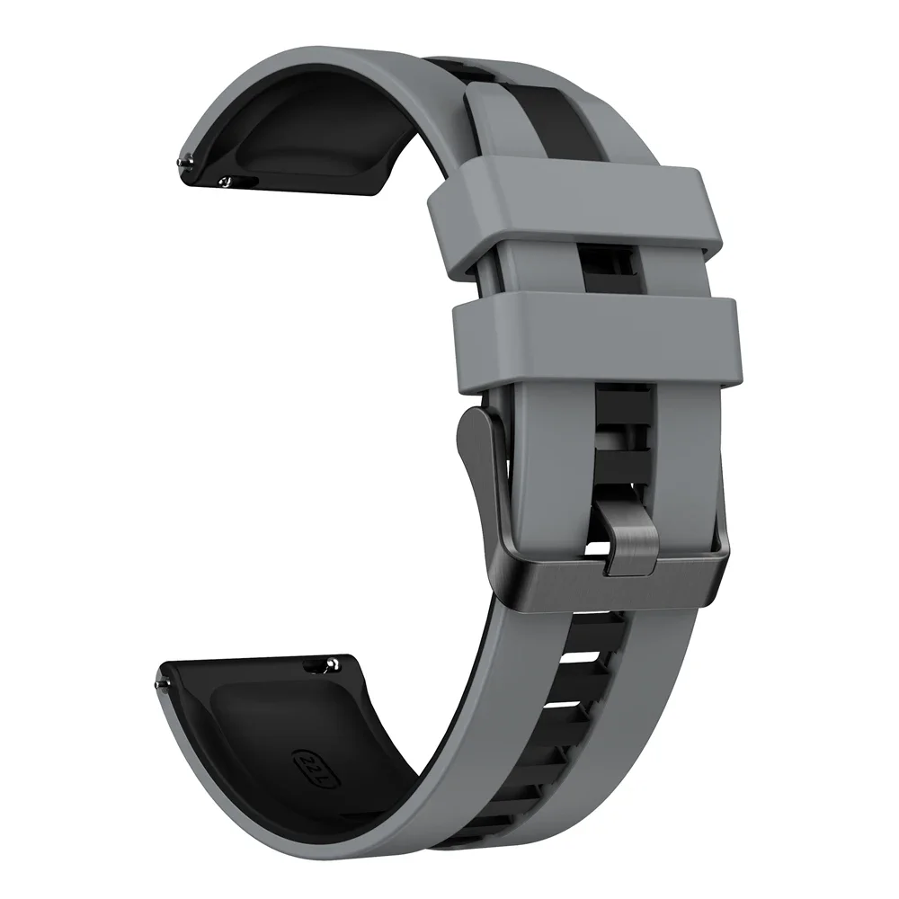 Two-Tone Sport Silicone Strap Bracelet, 20mm/22mm