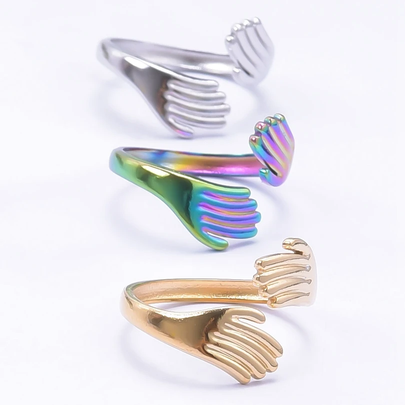 Bague Cœur Acier Inoxydable - Argenté, Taille 54 (USA 7) - Femme, Neuve