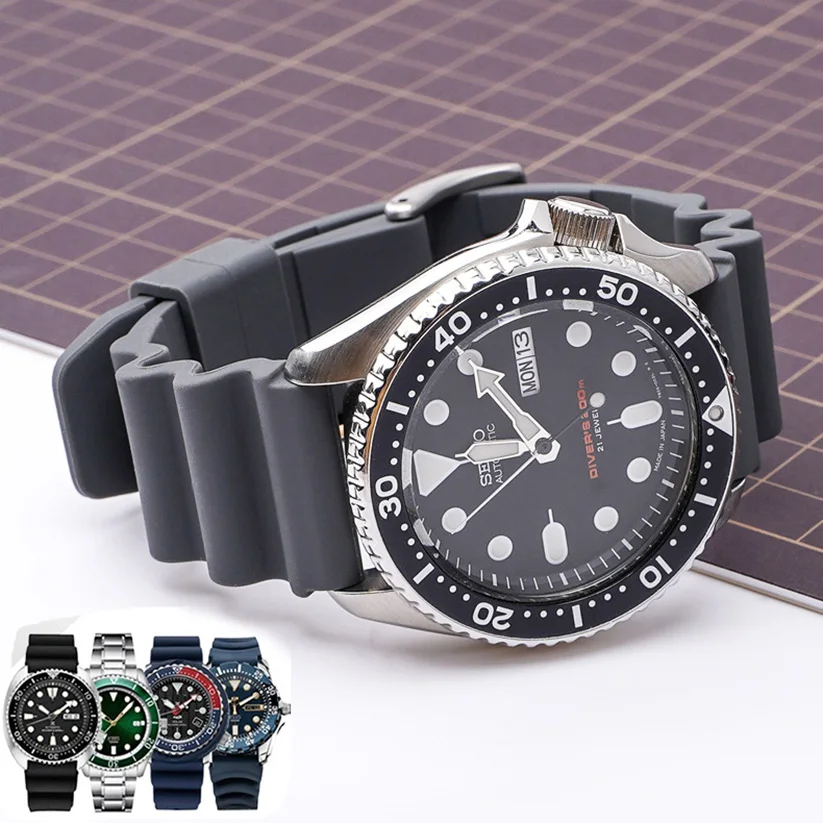 Watch Band Dla Rolex Submariner 20Mm 22Mm Wodoodporna Nurkowanie Mężczyzna Silikonowa Bransoletka Dla Seiko Skx007 Opaska Sportowa Na Nadgarstek Dla O