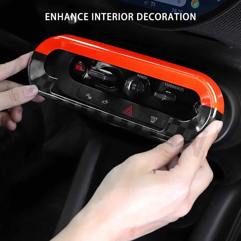 자동차 중앙 제어 버튼 프레임 스티커 미니 컨트리 맨 U25 F65 F66 F67 쿠퍼 S E SE J01 EV 2024 2025 자동차 액세서리