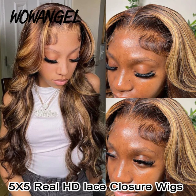 Wowangel 5x5 Lace Closure Wig Body Wave Glueless HD Lace – wowangel