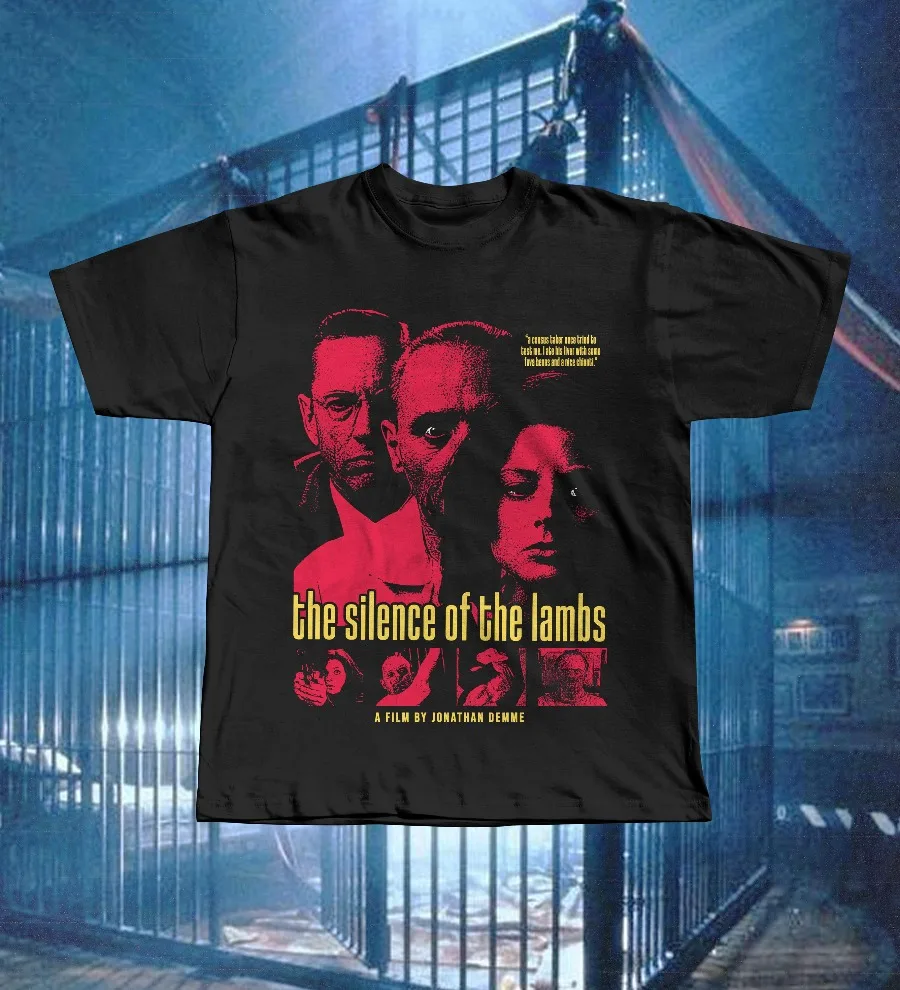Das Schweigen der Lämmer T-Shirt, Hannibal Lecter Anthony Hopkins Shirt, beliebtes Unisex-Baumwoll-T-Shirt für alle Jahreszeiten