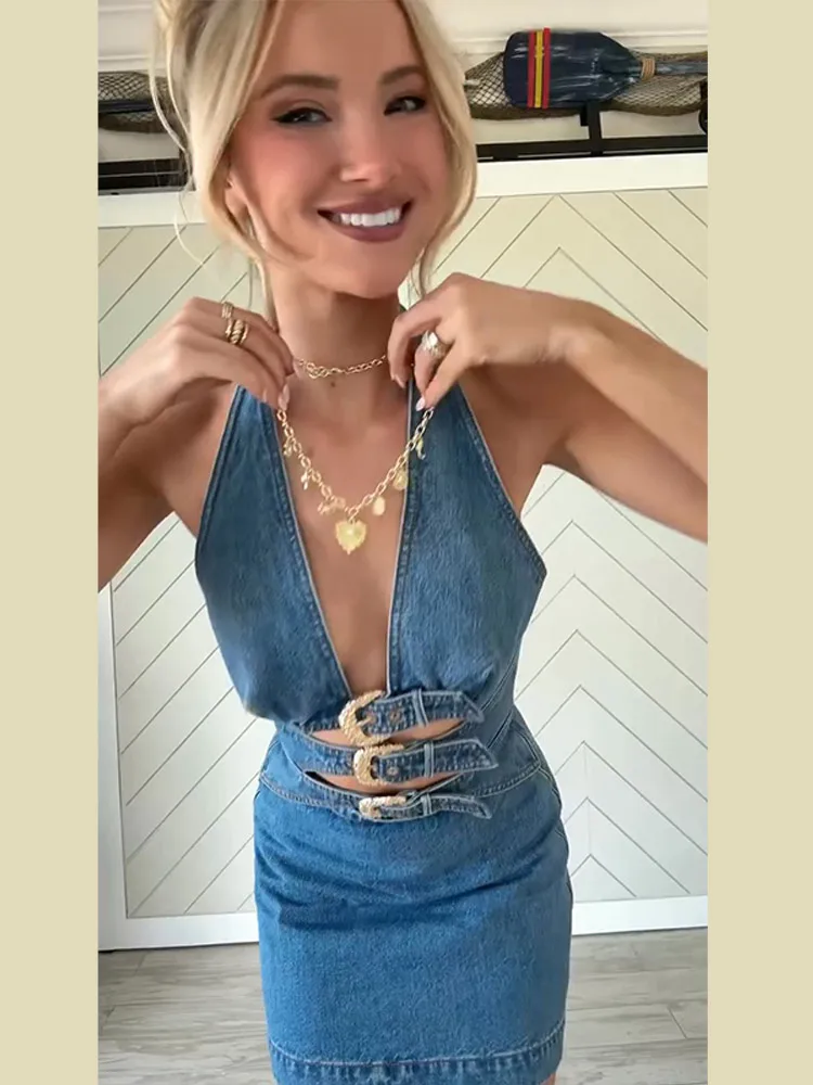 michael kors denim dress Carson Mini in OPTIC WHITE - Sale inspired design that radiates effortless elegance Carson Denim Mini Dress in