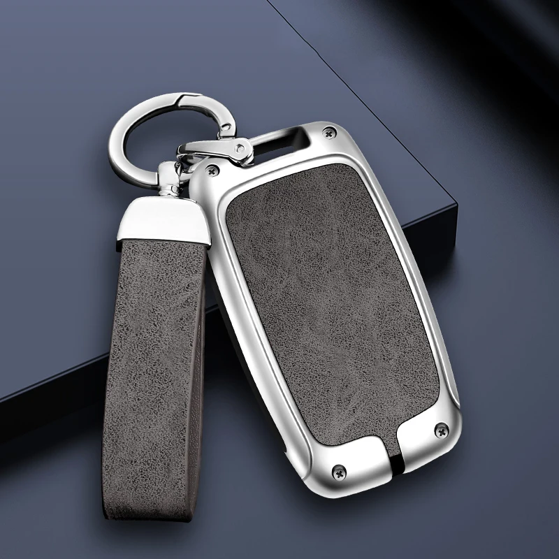 

Zinc Alloy Leather Car Key Case Cover for Land Rover Range Rover Sport Evoque Freelander Keychain Remote Shell Holder