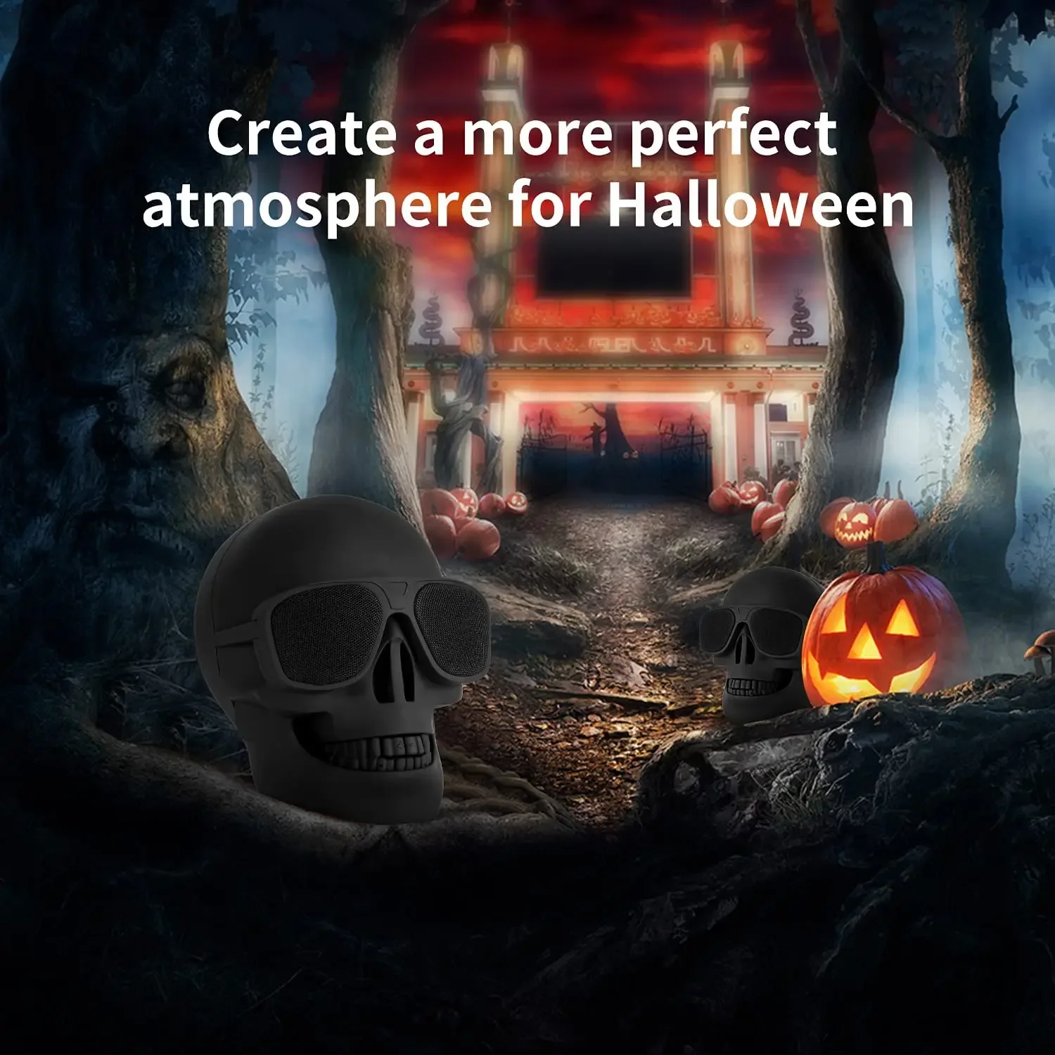 Wireless Bluetooth Skull Speaker - Portable Mini Stereo Sound with Enhanced Bass, 5W Audio Music Player