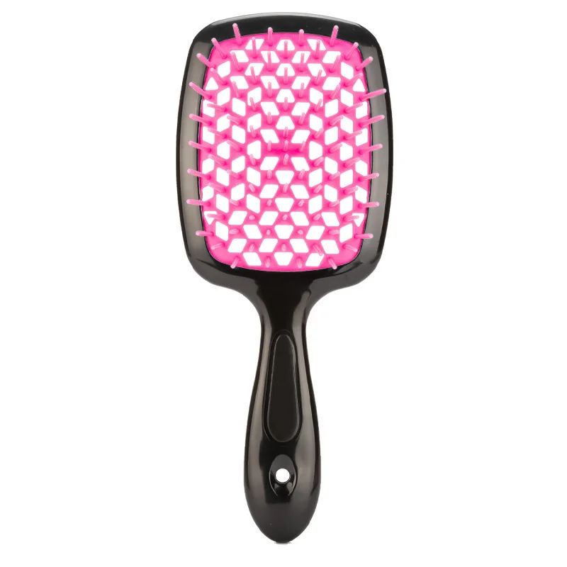 Fluffy Shape Mesh Comb Hairdressing  detangling hair brush Plastic Massage Dry And Wet Hollow Comb Salon DIY Hairdressing Tool 5