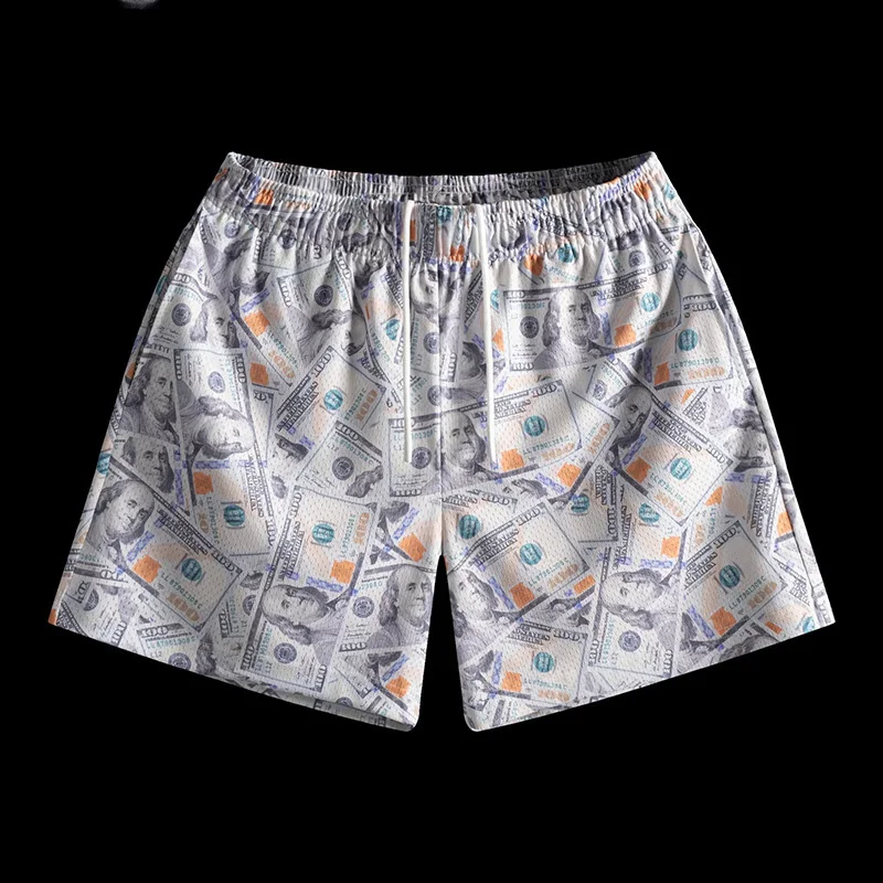 

NEW Summer Men's Shorts Gym Training Shorts Man Sports Fashion Casual Clothing Fitness Workout Quick-Dry Breathable Mesh Shorts