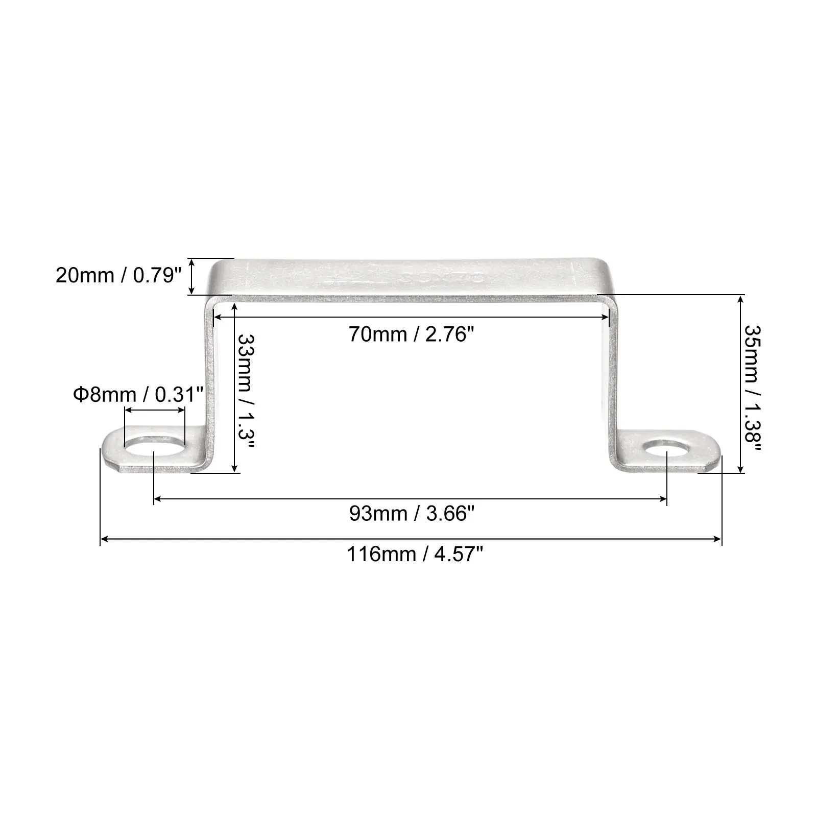 do conector de canal suporte 33x70mm 01