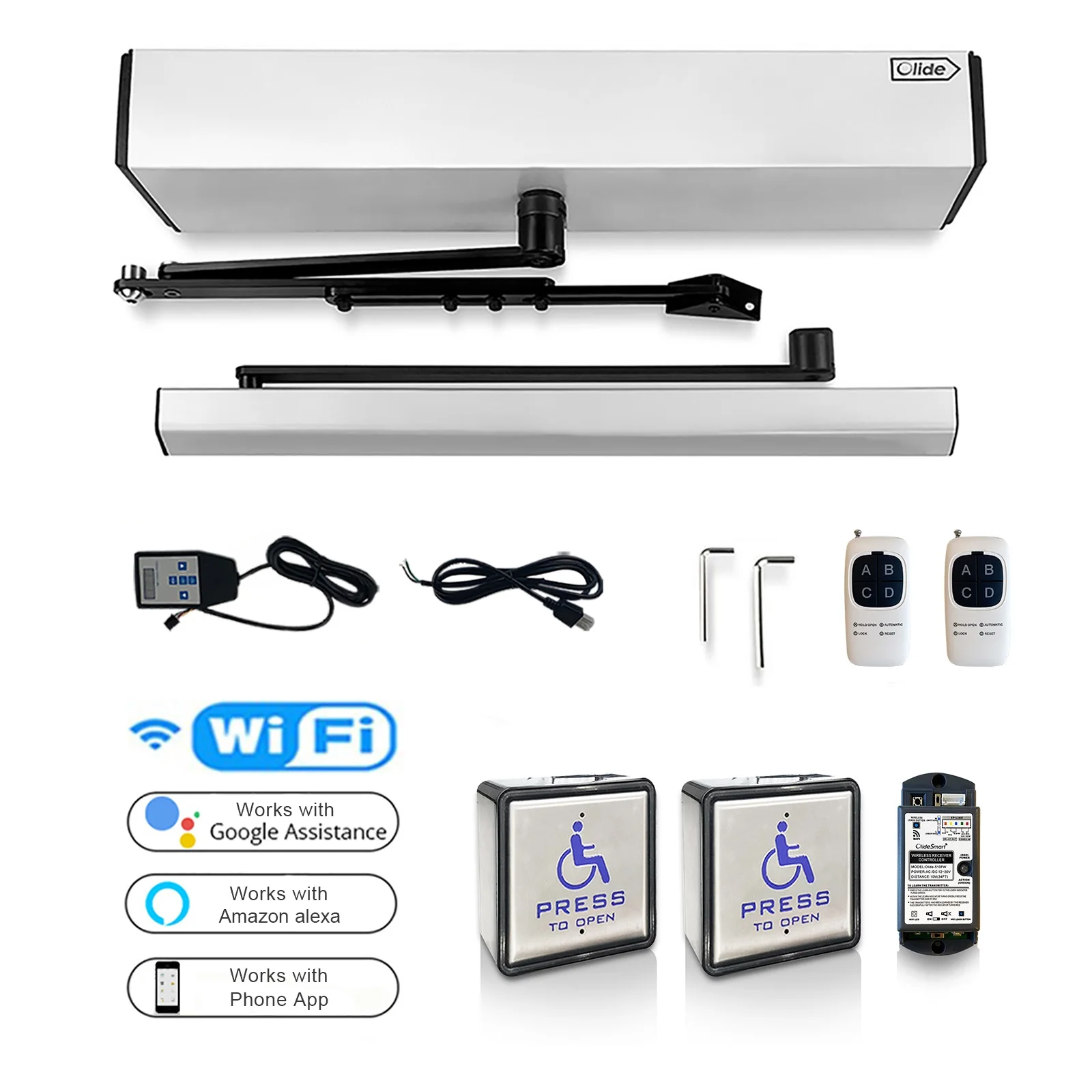 HandicapDoorOpenerAC110VLowEnergyADAAutomaticSwingDoorSmart