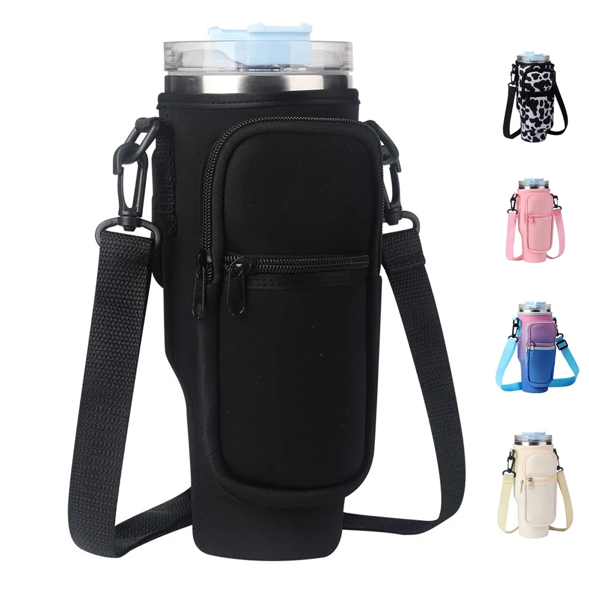 Water Bottle Carrier Bag for Stanley 40oz Tumbler with Handle Water Bottle Pouch with Adjustable Shoulder Strap water bottle bag holder,water bottle carrier bag