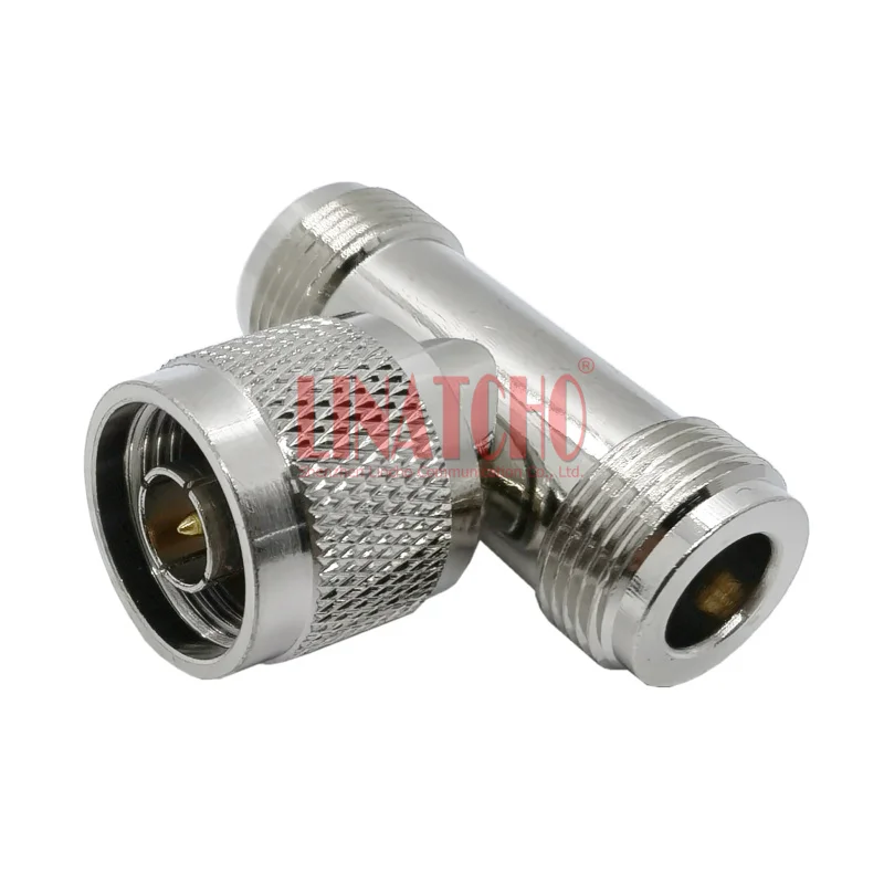 Good Quality Brass N Male to Double N Female Cable Splitter T N Type 2 Way Adapter Connector