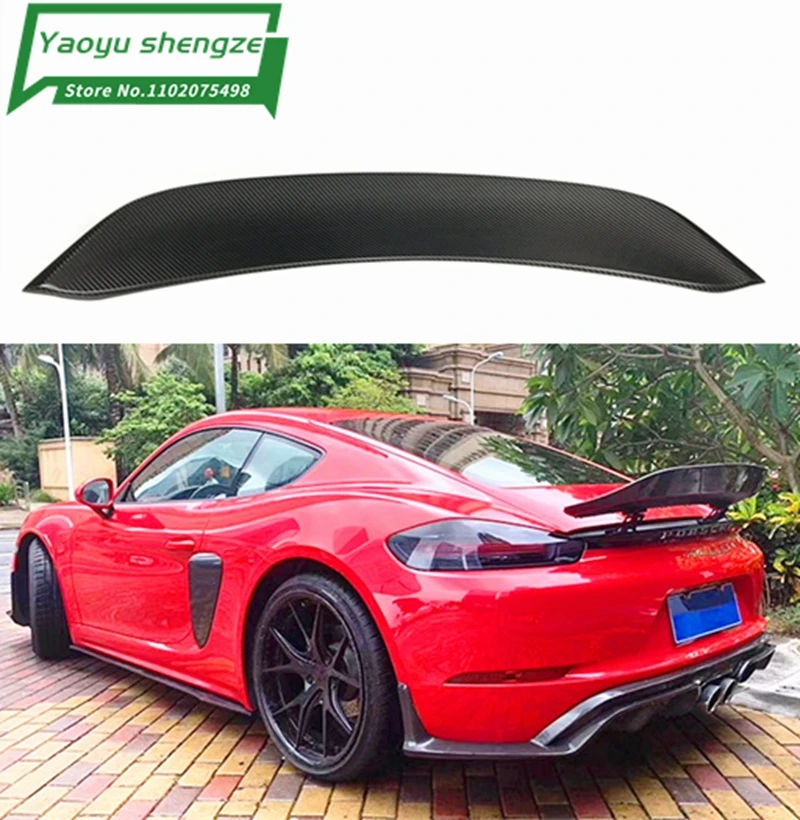 

Автомобильный Стайлинг из углеродного волокна для Porsche Cayman 718 спойлер 2016 2017 2018 2019 2020