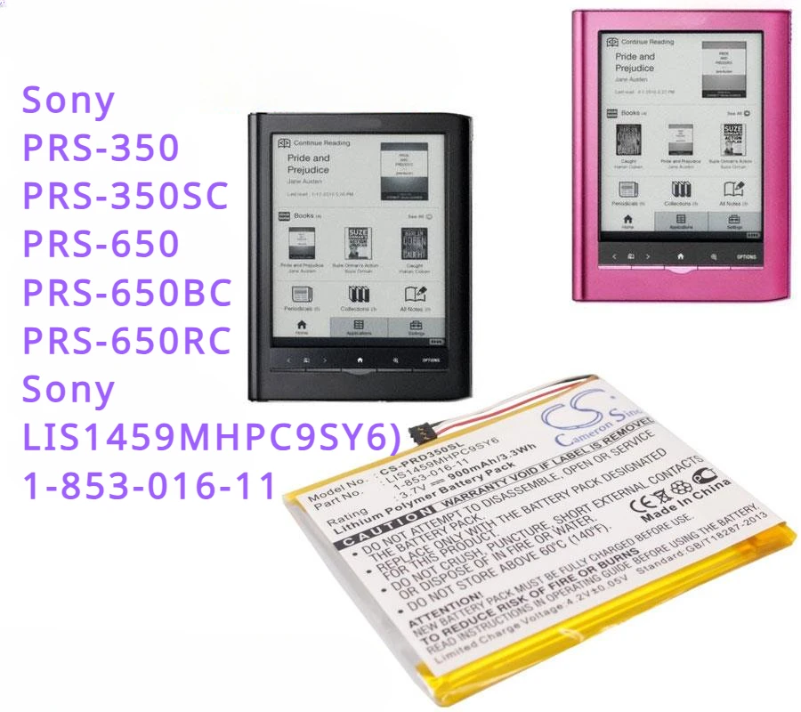 Cameron Sino 900Mah Batteria 1-853-016-11, Muslimate Per Sony Prs-350, Prs-350Sc, Prs-650, Prs-650Bc, Prs-650Rc