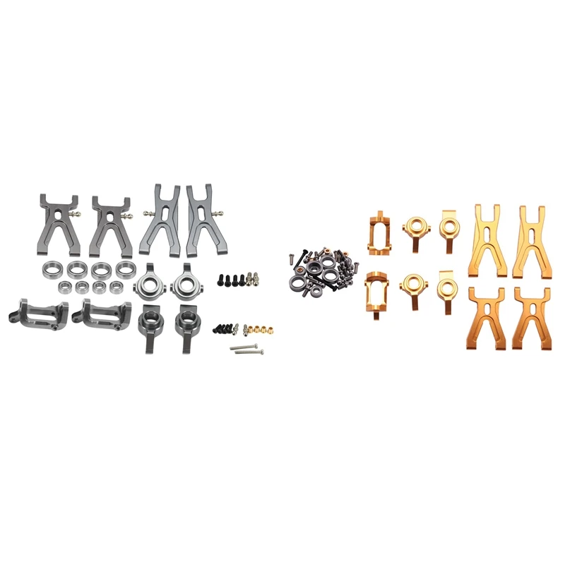 2Set Suspension Arm &amp Front/Rear Hub C Seat Parts Kit For Wltoys A959 A979 A959B A979B K929 Yellow Grey |