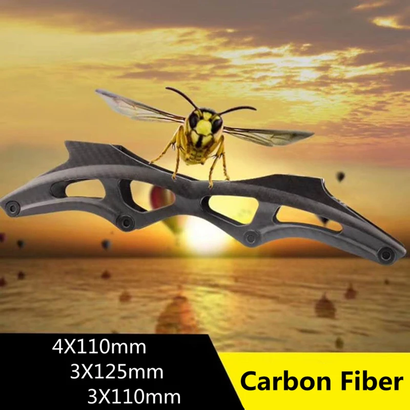 Super Light Carbon Fiber Inline Skates Frame 4X110mm Chassis 3X125mm base Track Race Fibre 4*100 3*110 165mm 195mm mount PS CT