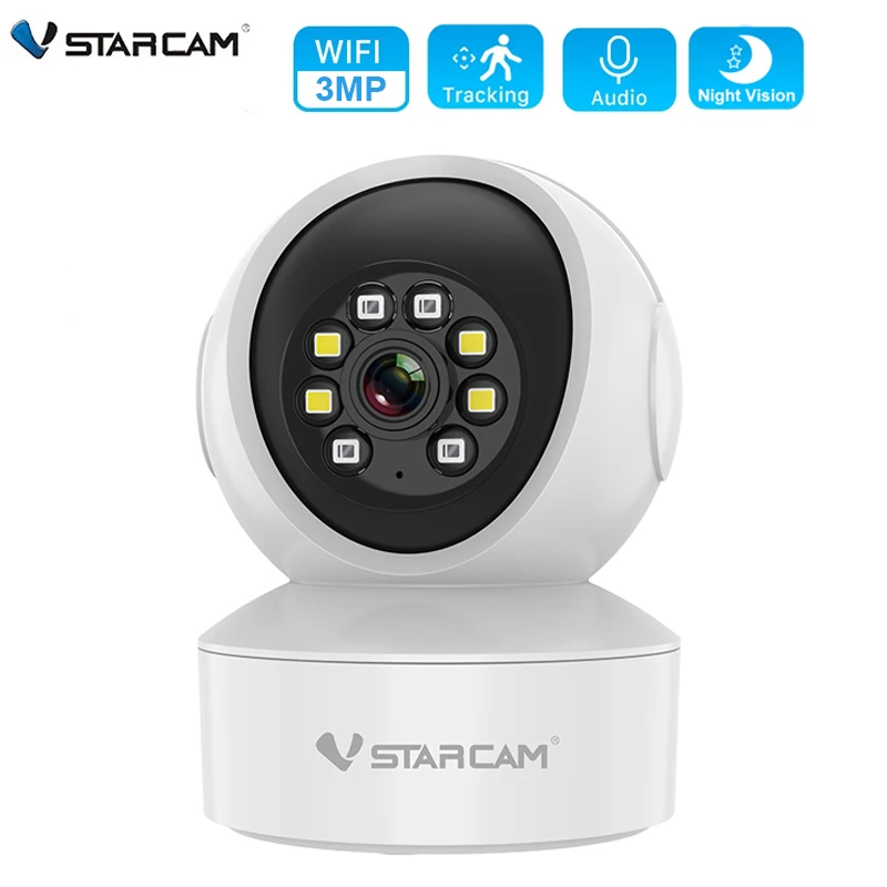 

Indoor Wifi Camera 3MP Home Security Mini IP Camera Wireless Baby Monitor Full Color Night Vision CCTV Two Way Audio AI Detect