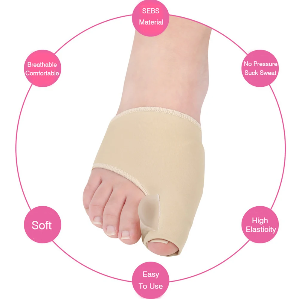 Big Bone Toe Bunion Splint Straightener Corrector Foot Pedicure Sock For Hallux Valgus Feet Care Protector Foot Care Tools 2pcs Toe Corrector