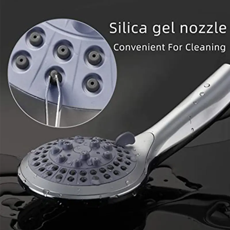 Shower Head Shower Nozzle Zhangji Bathroom 5-Mode Shower Head Large Panel Water-Saving Nozzle Classic Standard Design G1/2 Shower Accessories Random Color