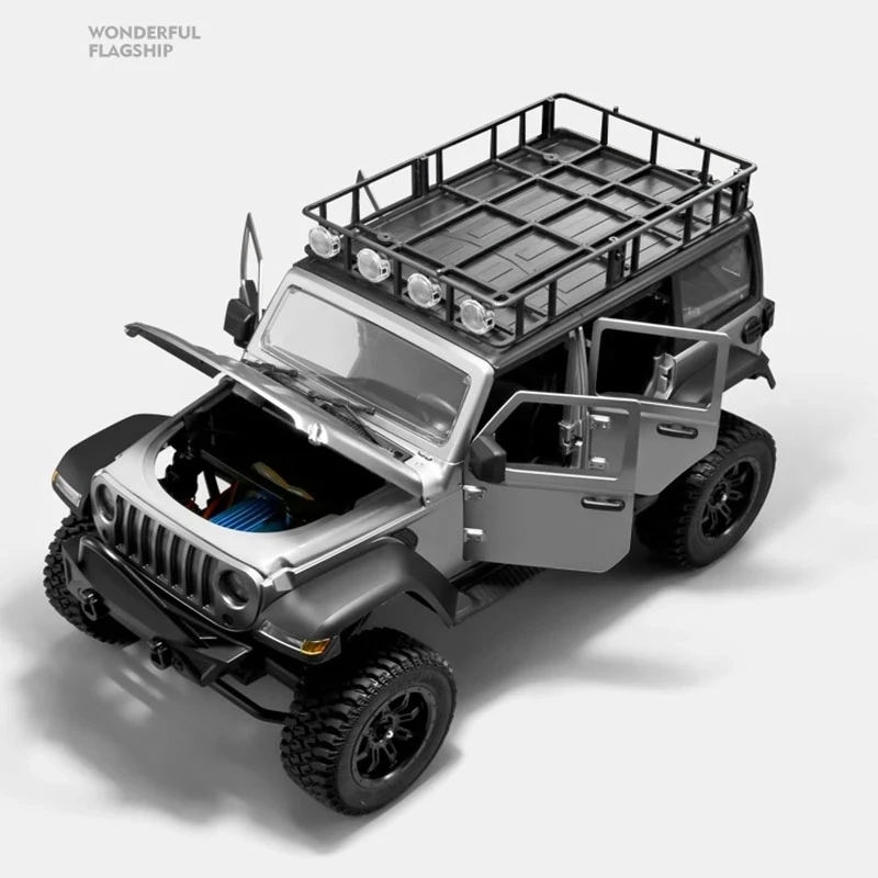 2.4G RC Crawler 4x4 Car MN128 Climbing Buggy Professional With LED Light Full Scale Remote Control Cars Toys Boys Children Gift 6