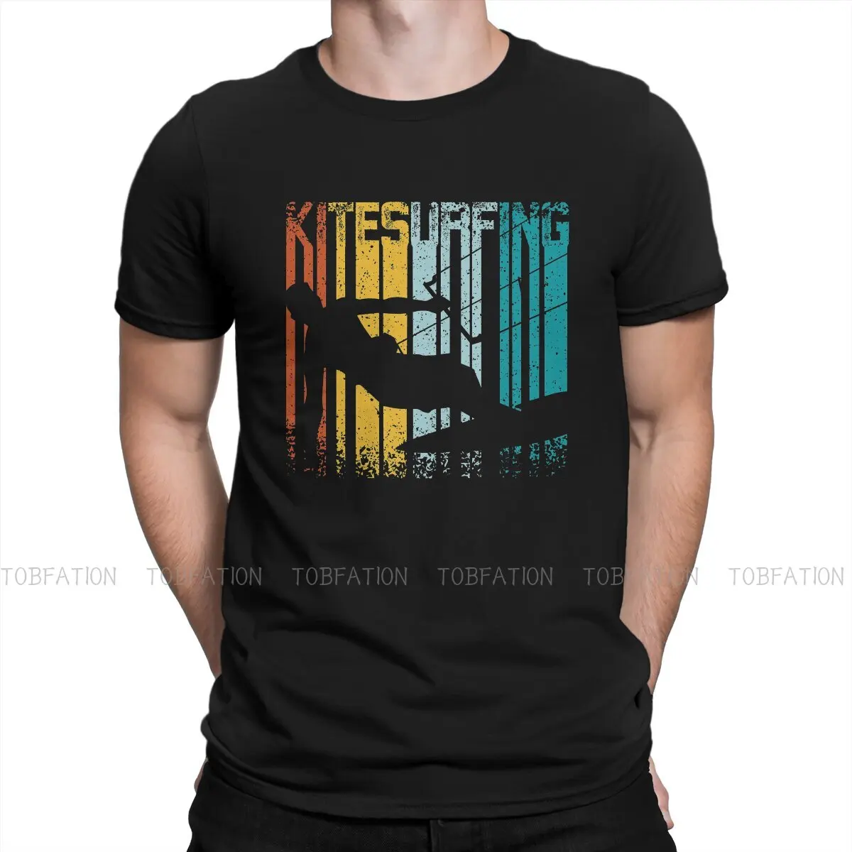 Kitesurfer Cool O Neck Tshirt Kitesurf Kiteboard Aquilone Flysurf Tessuto Maglietta Originale Abbigliamento Uomo Nuovo Design Soffice