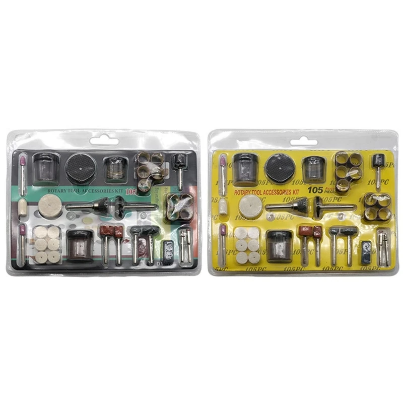 

105 шт., набор аксессуаров для абразивных вращающихся инструментов, электрические мини-наборы сверл, шлифовка, полировка,