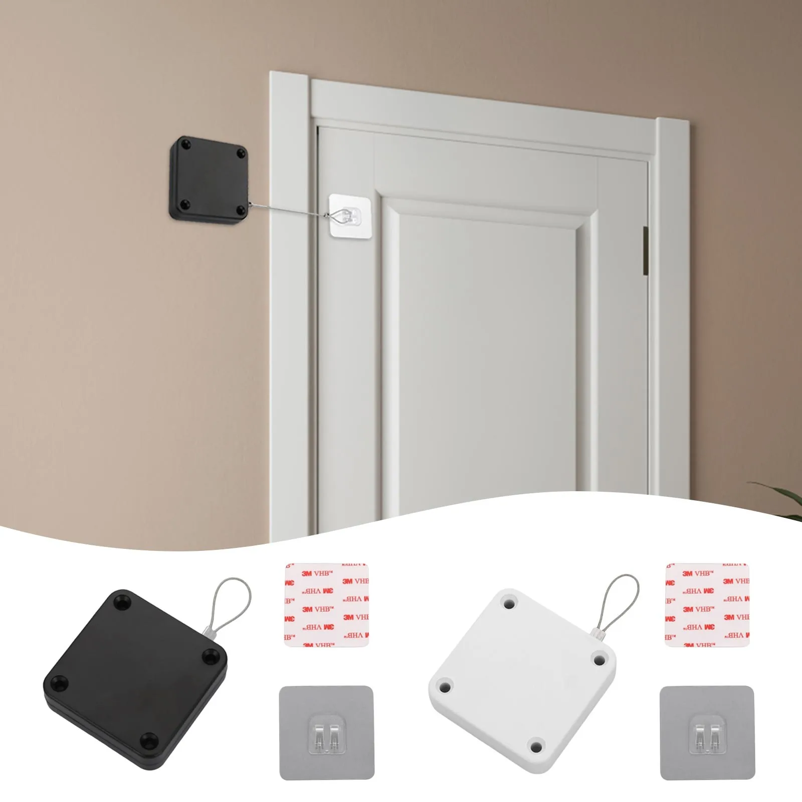 Tip Matches Shower Curtain Closer Automatic Opener 1000g No Punch Automatic Sensor Door Stop Bumper