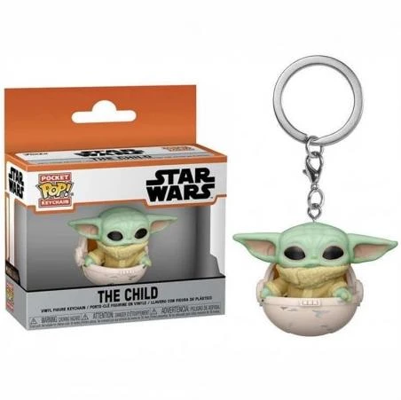 FUNKO POP Star Wars Obi-wan Kenobi The Child Baby Yoda with Cup Boba Fett  the Mandalo Keychain Pocket PVC Figure Toys Keyring