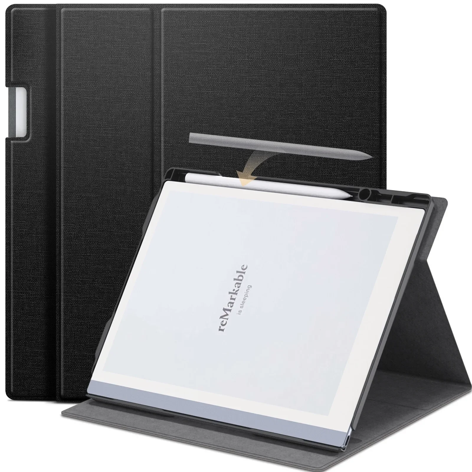 Estojo Giratório Dobrável para E-book Capa Empresarial Fina da Funda com Slot para Lápis 360 Graus 10.3 2023