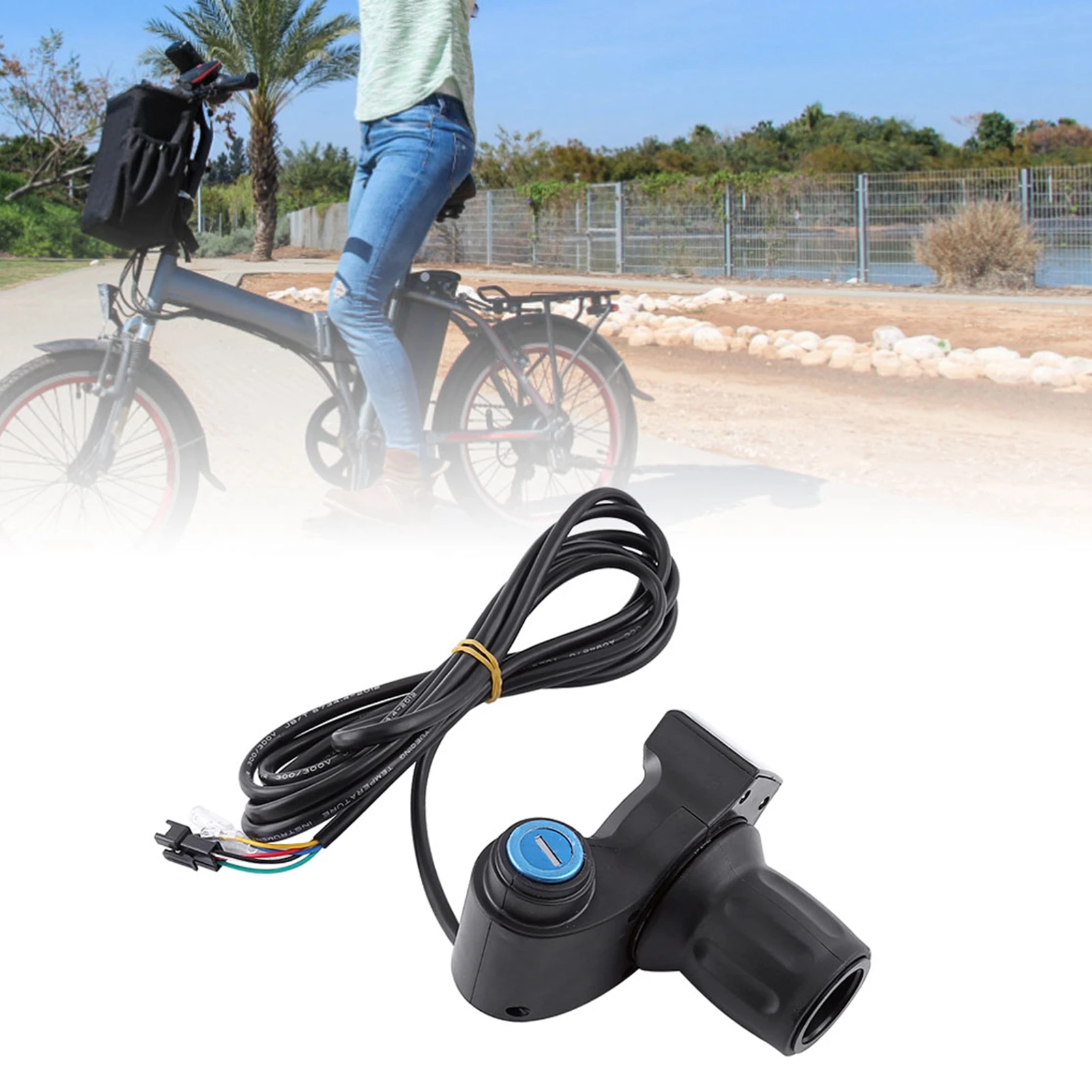 전기 자전거 스쿠터 하프 손목 스로틀 그립 핸들, LED 디스플레이 키 노크, 12V-99V, 신제품