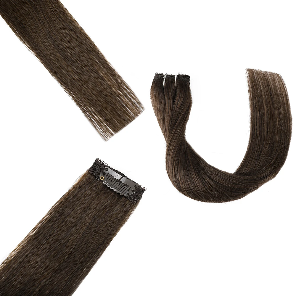 

Средние коричневые #4 цвета 25 г, 5 шт., зеркальные человеческие волосы для наращивания, бесшовные