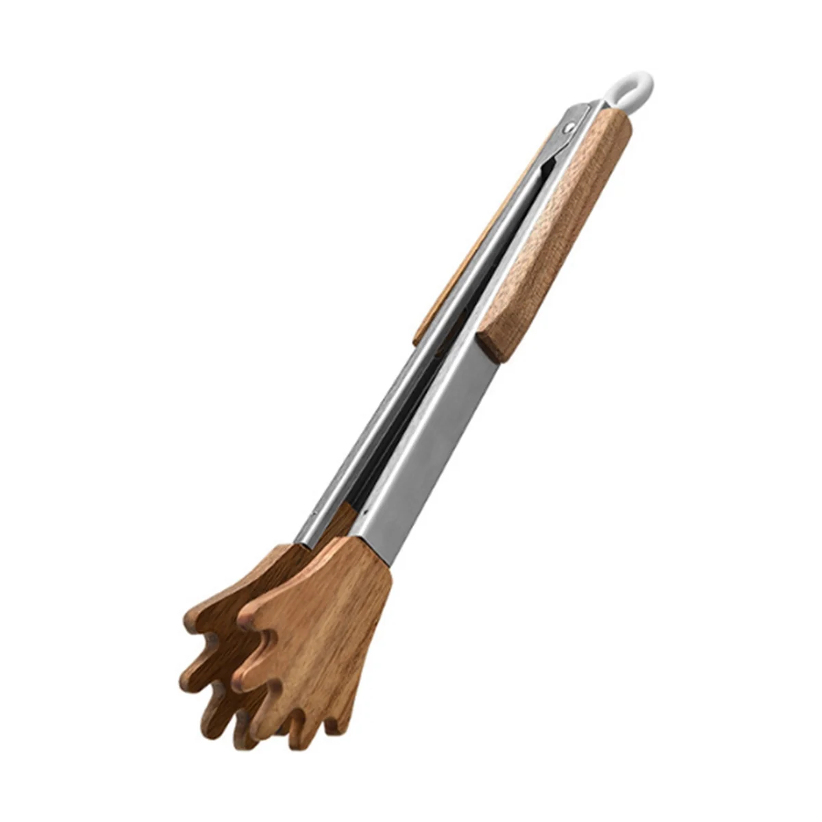 

Wooden Kitchen Tongs Palm Clamp Cooking Tongs, Non-Stick High Temperature Resistant, Stainless Steel Steak Clamp