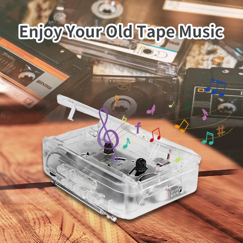 Cassette Player Walkman Cassette Player Portable Retro Speaker Multiple Power Supply Methods AM/FM Radio Function