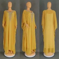 2024 African Wedding Party Dresses for Women Autumn Fashion 3/4 Sleeve Plus Size Long Maxi Gowns Dashiki African Clothing 6