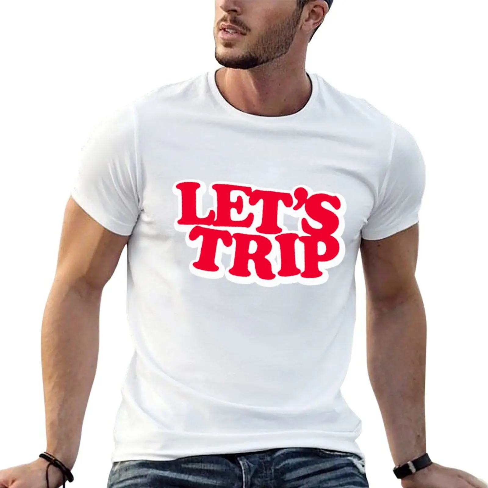 

LET_S TRIP T-shirt sweat kawaii clothes T-shirt men