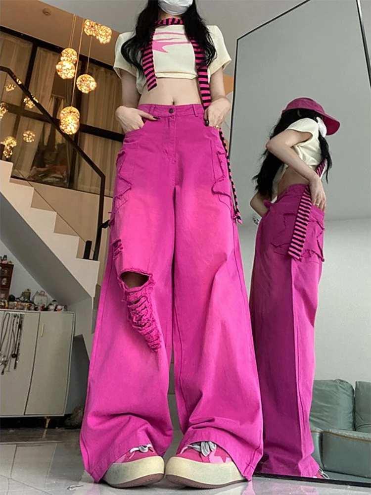 Женские рваные джинсы ADAgirl Y2k