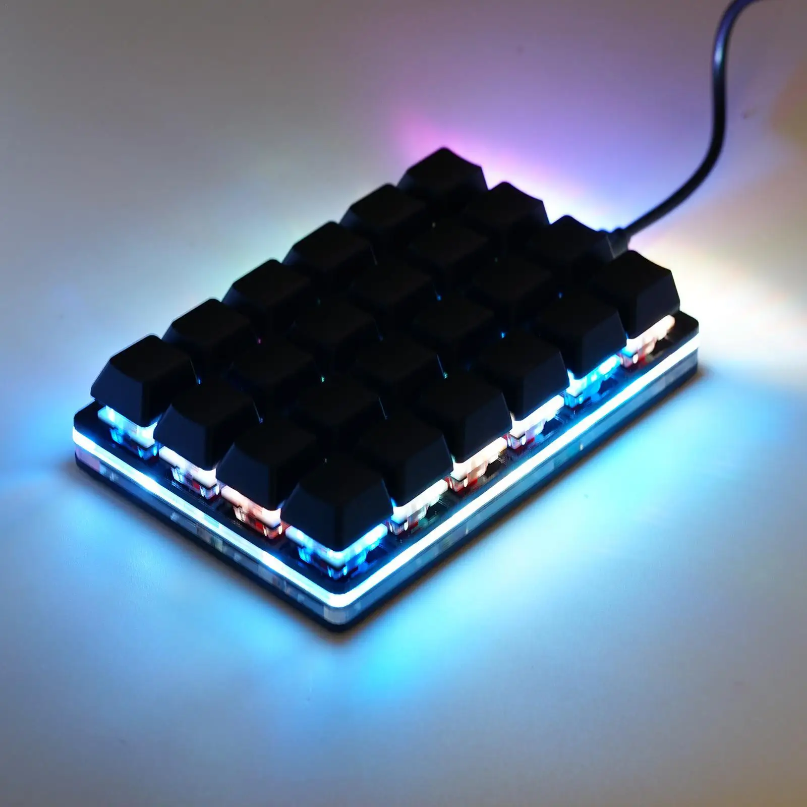 Teclado Mecânico Preto Mini do Jogo Dispositivo do Sayo Atalho Programável Teclado Costume 16 24 Chaves