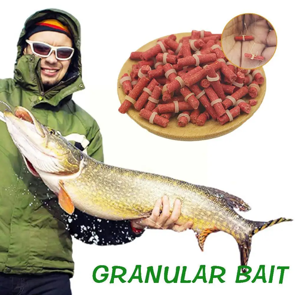 100 PCS Granular Bait 20g/25g Pellets Hook Up Crucian Carp Food Feed Set  Particle Smell Lure Fishing Pesca Insect Hollow Soft