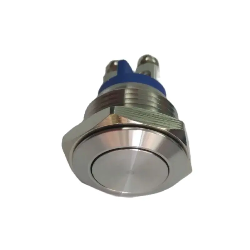 

50 pieces 16mm Waterproof Momentary Stainless Steel Metal Push Button Switch Flat Top 250V 3A 1NO SPST