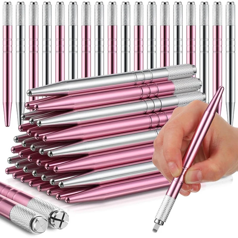 

50 Count Microblading Pens Manual Eyebrow Pencils Microblading Supplies Aluminum Microblading Hand Tools For Cosmetics