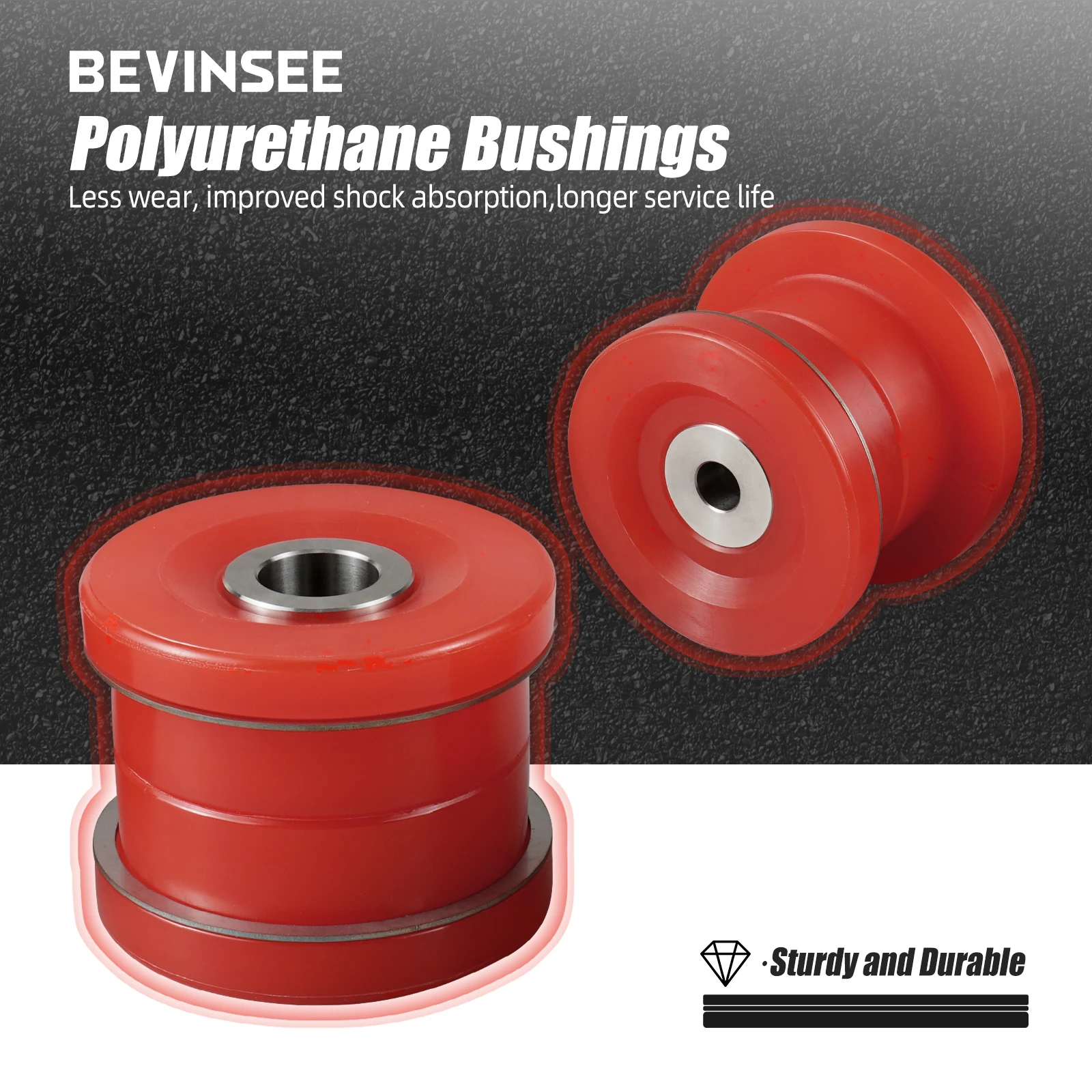BEVINSEE Polyurethane Rear Subframe Frame Bushing Kit For BMW E46 for BMW X3 E83 Replace 33316770781 33316770783 33316770784 control arm bushings kit
