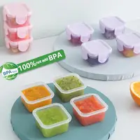 Mini Food-grade Thickened Sealed Fresh Box 60ml Portable Baby Food Storage Freezer Containers Jam Dispenser Box Lunch Box 1