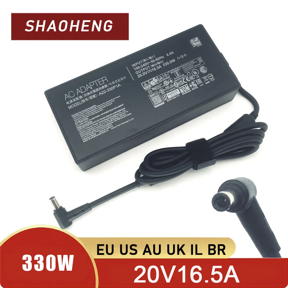 ASUS ROG Strix Scar 16 17 18, ROG Zephyrus Duo 16 노트북용  330W AC 어댑터 20V 16.5A 전원 공급 장치 충전기
