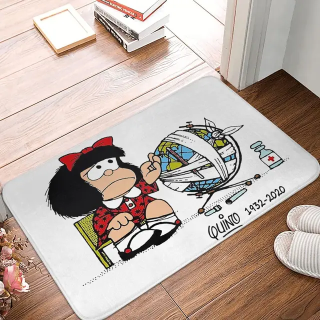 Mafalda Quino Funny Manga Kitchen Non-Slip Carpet Adios Bedroom Mat Welcome Doormat Home Decor Rug