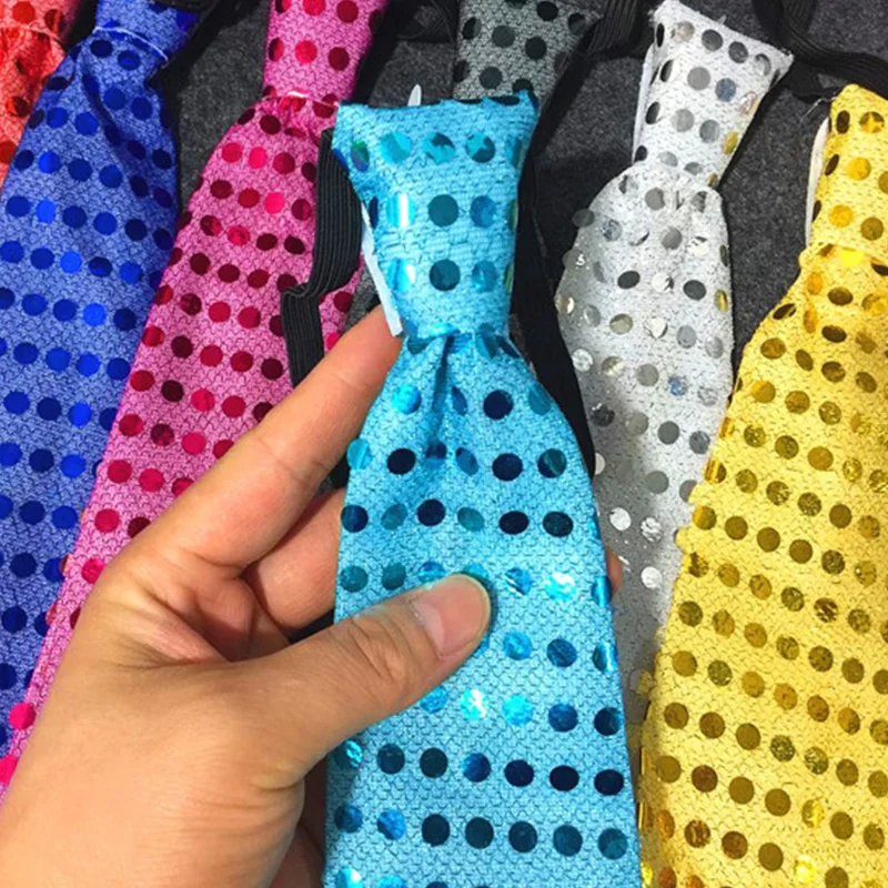 Mens Bow Ties LED Flashing Light Up Sequin Necktie Women Tie Cosplay Props Wedding Birthday Halloween Club Christmas Gift bow tie