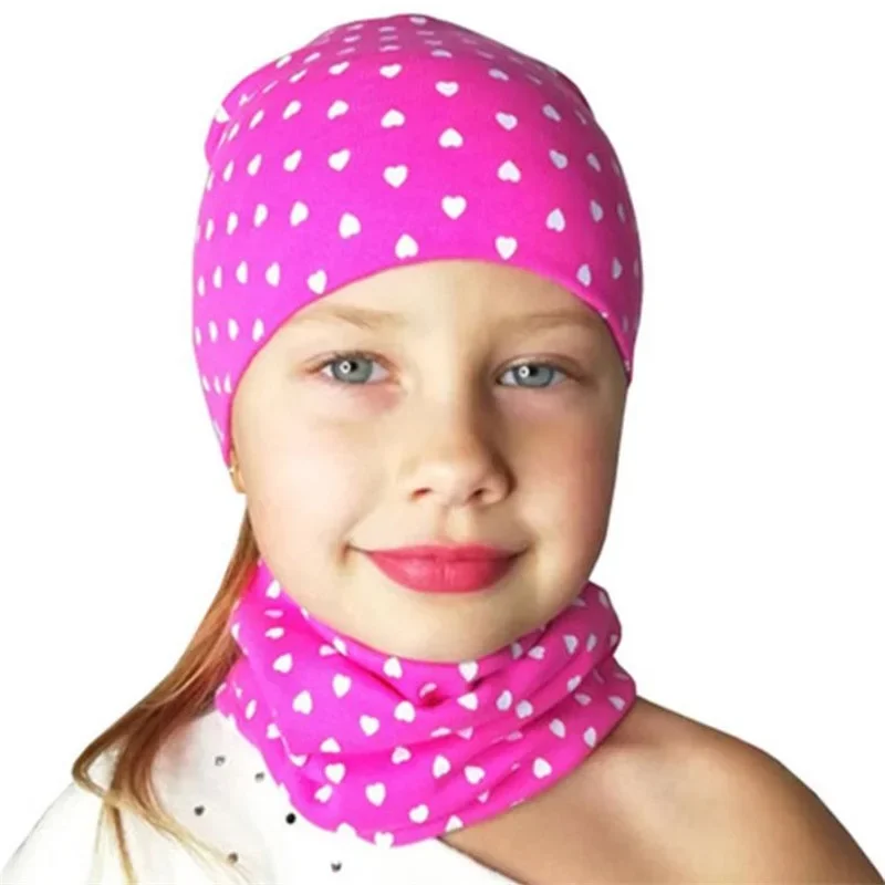 Star Print Cotton Baby Hat Autumn Winter Baby Girls Hat Boys Cap Toddlers Infant Cap Scarf Children Bonnet Hats 5