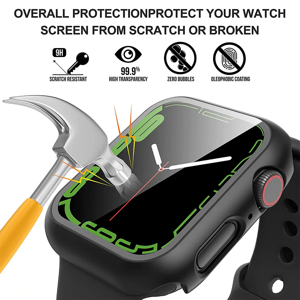 Premium Tempered Glass + PC Bumper Screen Protector Case