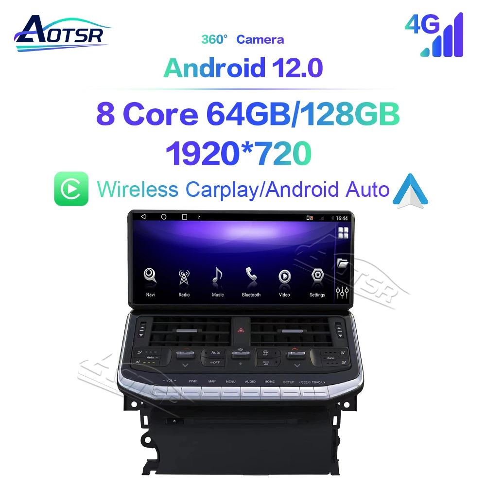 

For Toyota Land Cruiser LC300 GXR to be VXR Car Radio 12.3" Navigation Multimedia Player Auto Stereo Headunit Car Accessories