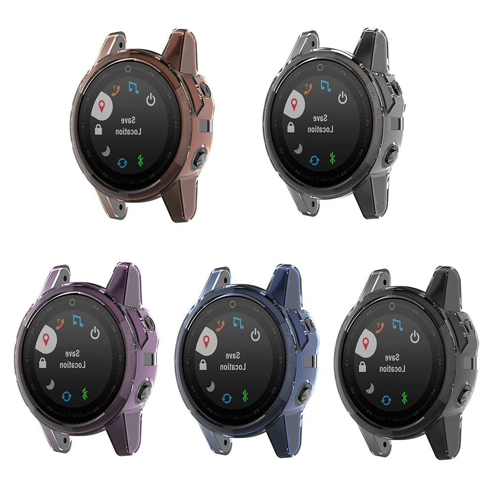 가민 피닉스 5 5S 5X 플러스용 소프트 TPU 보호 케이스, 스마트 워치 케이스 커버 프로텍터 쉘