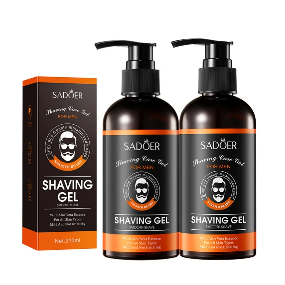 Shaving Cream Men Shaving Gels Aloe Essence Mild Cleans Softens Beard Roots Nourish Skin 3/2/1PCS 210g