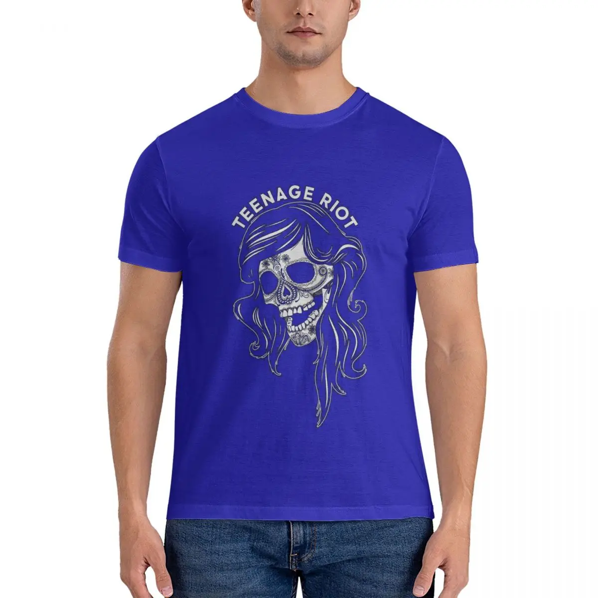 thumbnail image 1 of Camiseta de hombre Sonic Youth-Teenage Riot, camiseta vintage de algodón, camisetas de manga corta Sonic Youth, camisetas de cuello redondo, ropa, tops fugees, 1 of 5